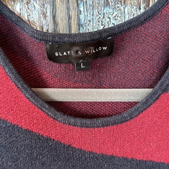 Slate & Willow striped asymmetric dress size Large - Picture 6 of 10